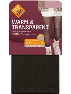 WARM & TRANSPARENT Fleece Collant NUR DIE