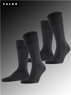 HAPPY 2-PACK calzini da uomo di Falke - 3080 anthracite mel.