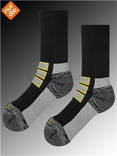 OUTDOOR SOCKEN calzini da trekking della Nur Die - 985 schwarz-gelb