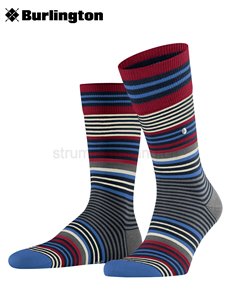 STRIPE calzini per uomo della Burlington - 6120 marine