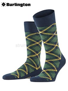 TARTAN calzini da uomo della Burlington - 6120 marine
