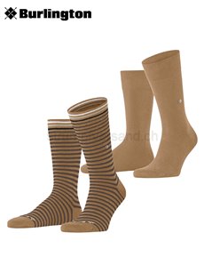 EVERYDAY STRIPE MIX calzini per uomo della Burlington - 5152 brown sugar