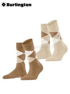 EVERYDAY ARGYLE calzini per donna della Burlington - 5152 brown sugar