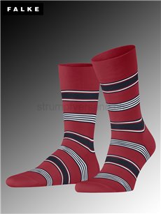 MARINA STRIPE calzini da uomo della Falke - 8228 scarlet